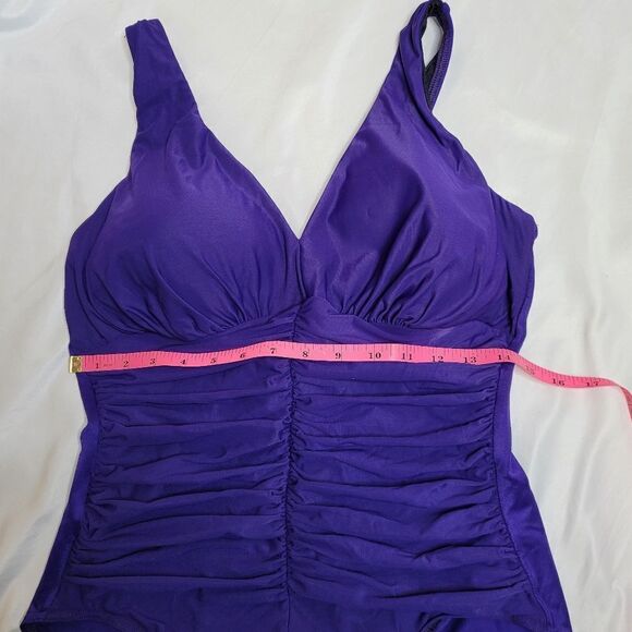 VINTAGE 90s Miraclesuit ruched front full coverage modest swimsuit 16DD‎ - Picture 11 of 11